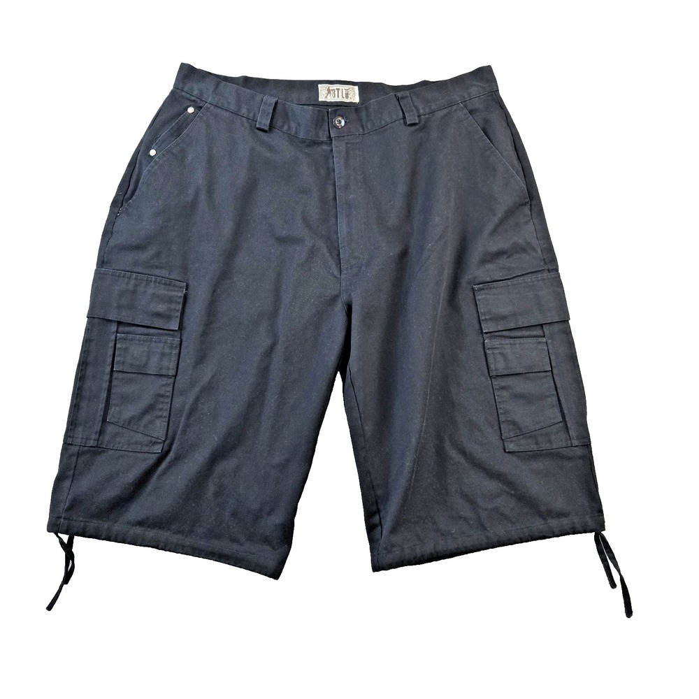 BTL Beyond The Limit Men's Black Cargo Long Shorts Casual Work Outdoors Size 38